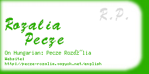 rozalia pecze business card